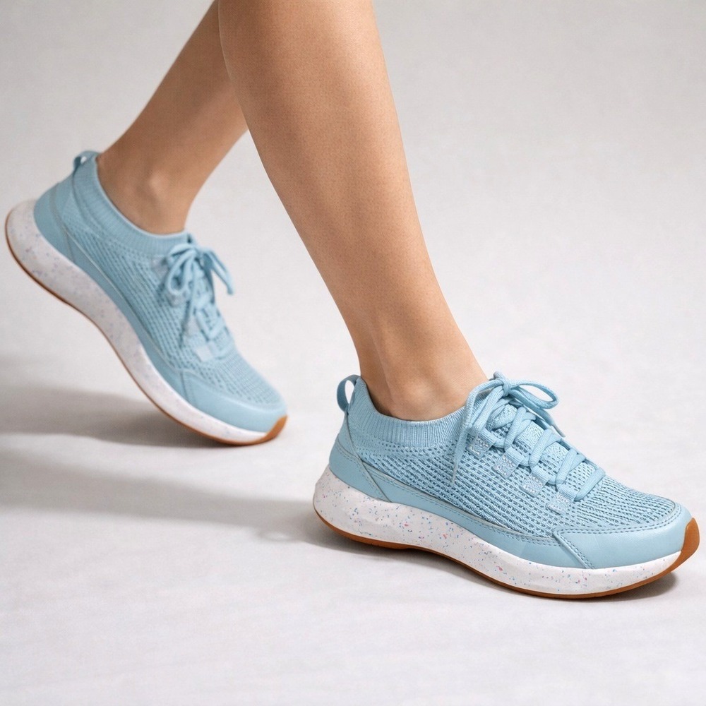 Stroll Sport Knit Women's‎ Golf Shoes Baby Blue US 8 Hybrid Spikeless Sneaker